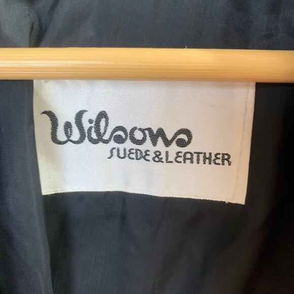 Wilsons Size S Women's Genuine Leather Batwing Sleeves Jacket Black One Button - Picture 13 of 14